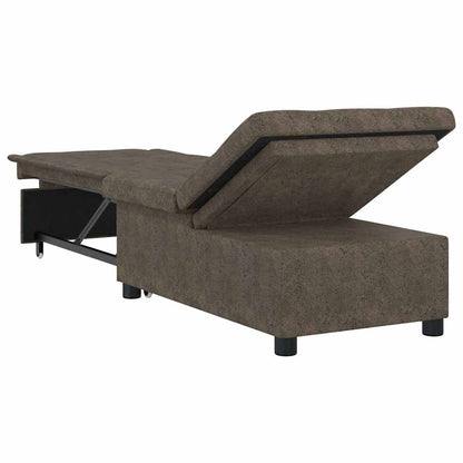 Schlafsofa Armeegrün 67 x 194 x 38 cm Faux Wildleder