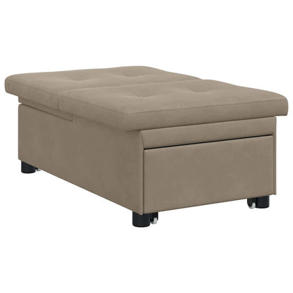 Schlafsofa mit Kissen Taupe 67 x 194 x 82 cm Sperrholz