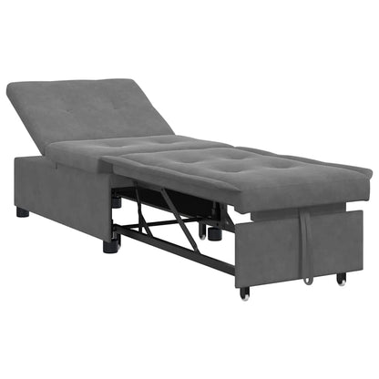 Schlafsofa Dunkelgrau 67 x 194 x 82 cm