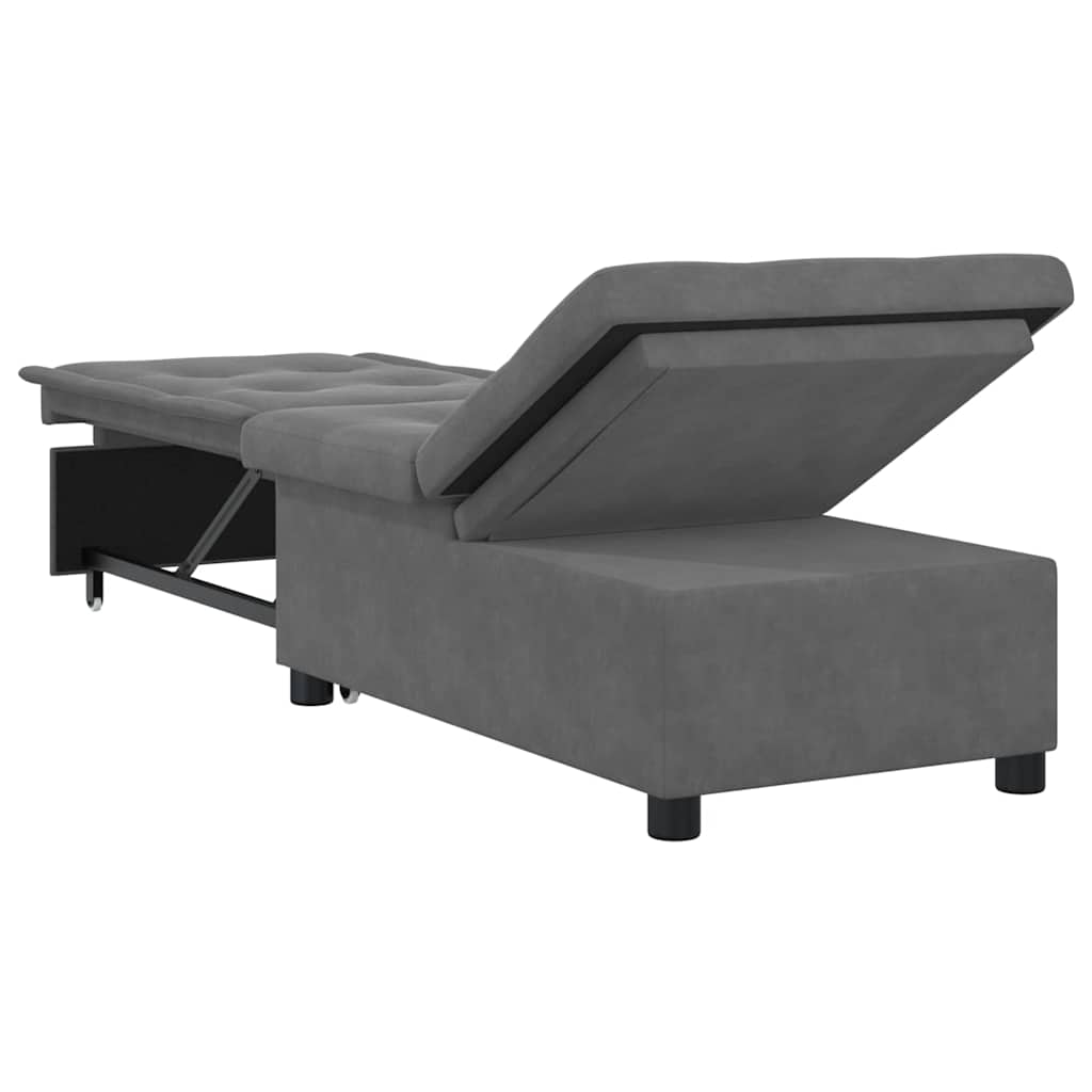 Schlafsofa Dunkelgrau 67 x 194 x 82 cm