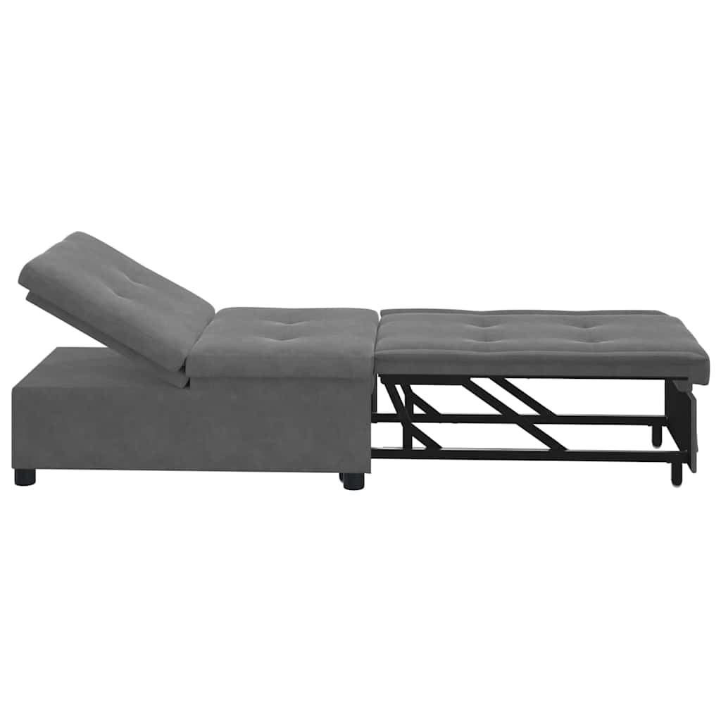 Schlafsofa Dunkelgrau 67 x 194 x 82 cm