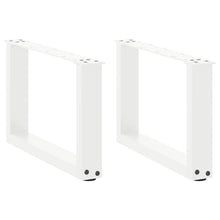 Couchtischbeine U-Form 2 Stk. Weiß 50x(30-31) cm Stahl