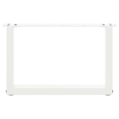 Couchtischbeine U-Form 2 Stk. Weiß 50x(30-31) cm Stahl