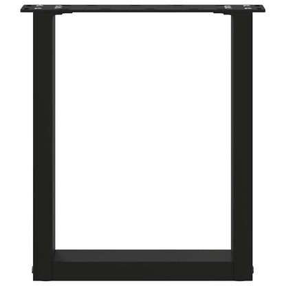Couchtischbeine U-Form 2 Stk. Schwarz 38x(42-43) cm Stahl