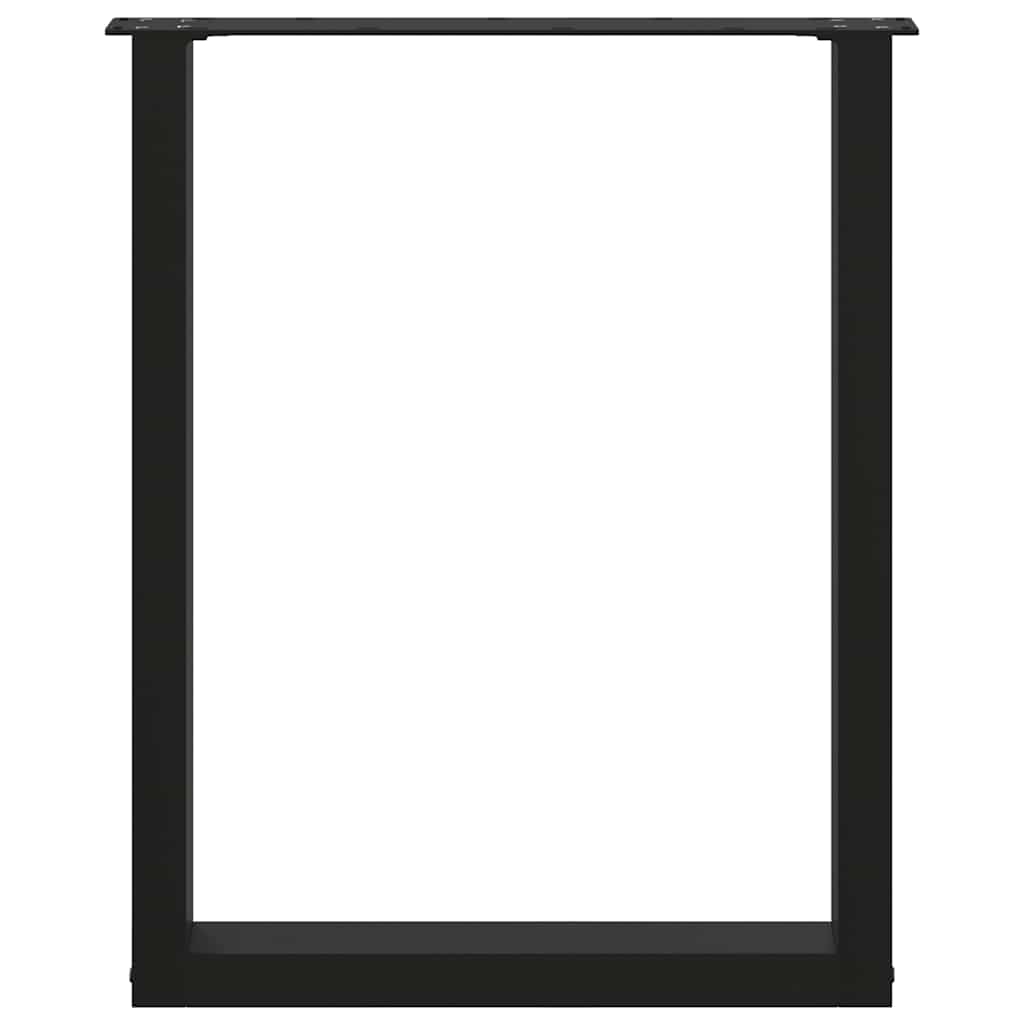 Esstischbeine U-Form 2 Stk. Schwarz 60x(72-73) cm Stahl