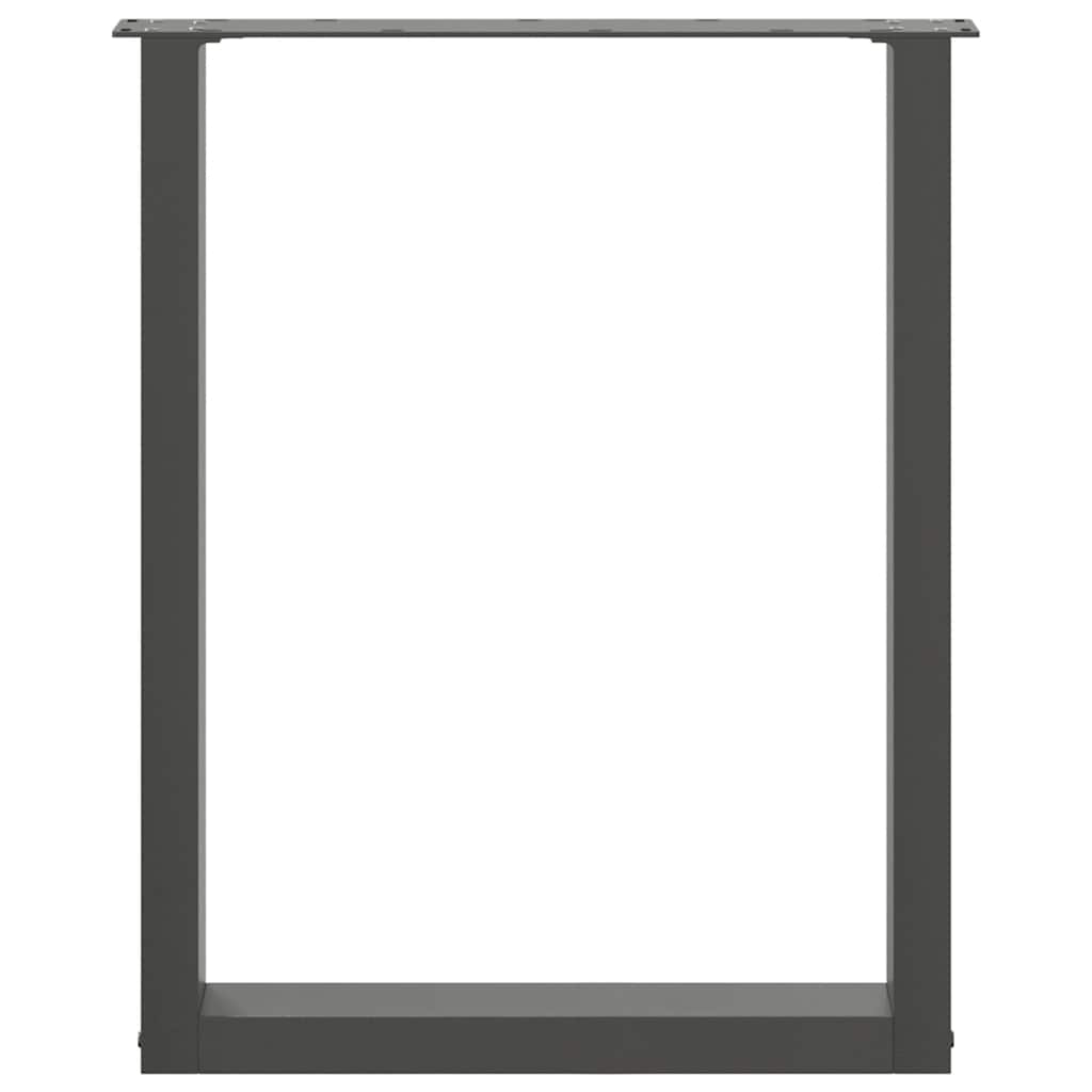 Esstischbeine U-Form 2 Stk. Schwarz 70x(72-73) cm Stahl