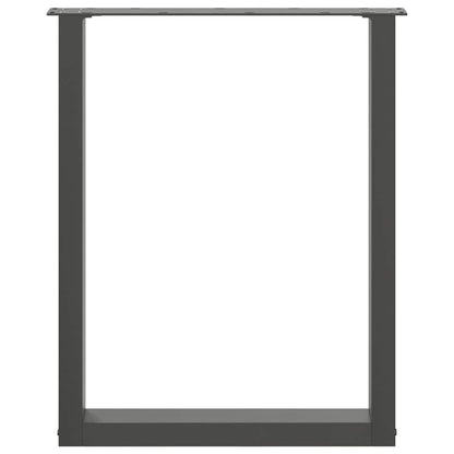 Esstischbeine U-Form 2 Stk. Schwarz 70x(72-73) cm Stahl