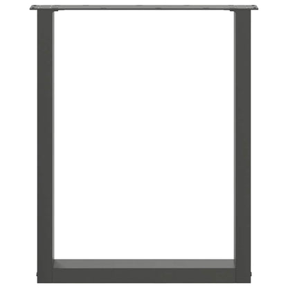 Esstischbeine U-Form 2 Stk. Anthrazit 70x(72-73) cm Stahl