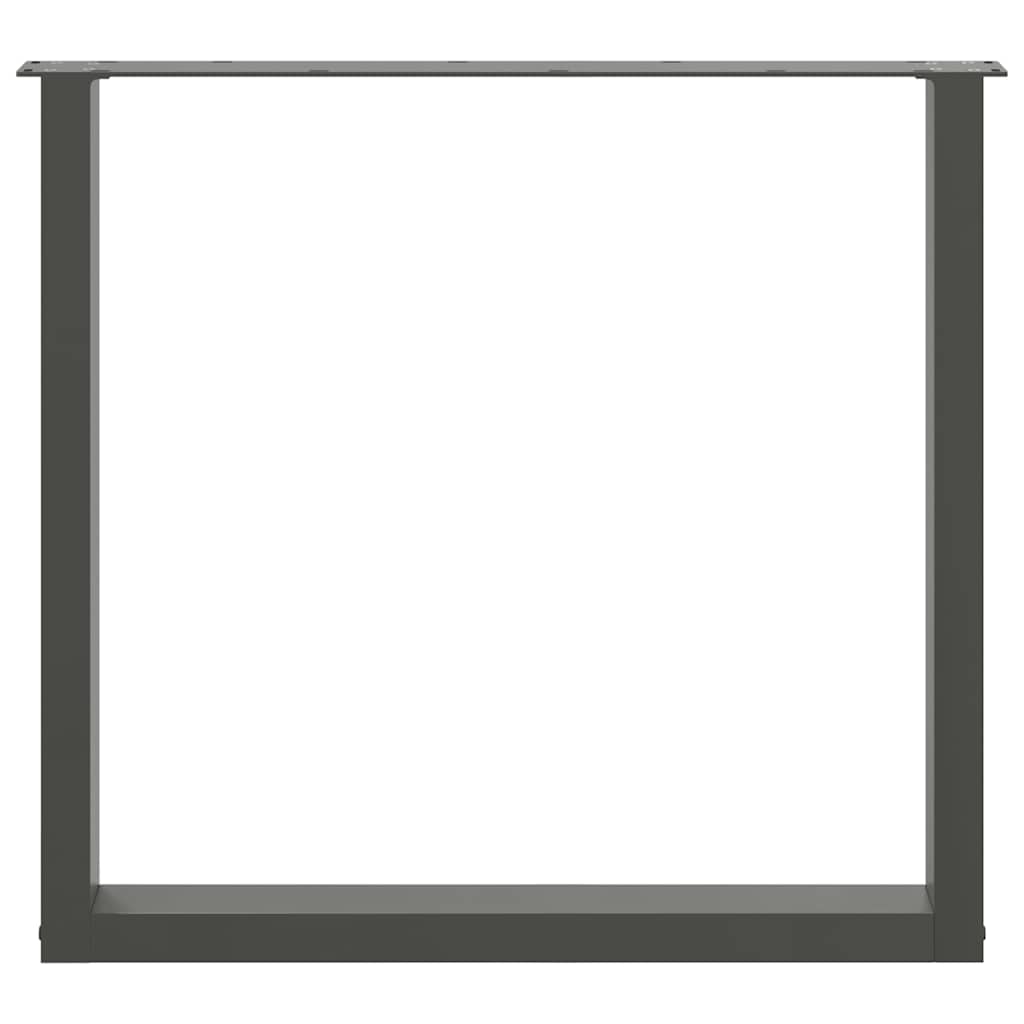 Esstischbeine U-Form 2 Stk. Anthrazit 90x(72-73) cm Stahl