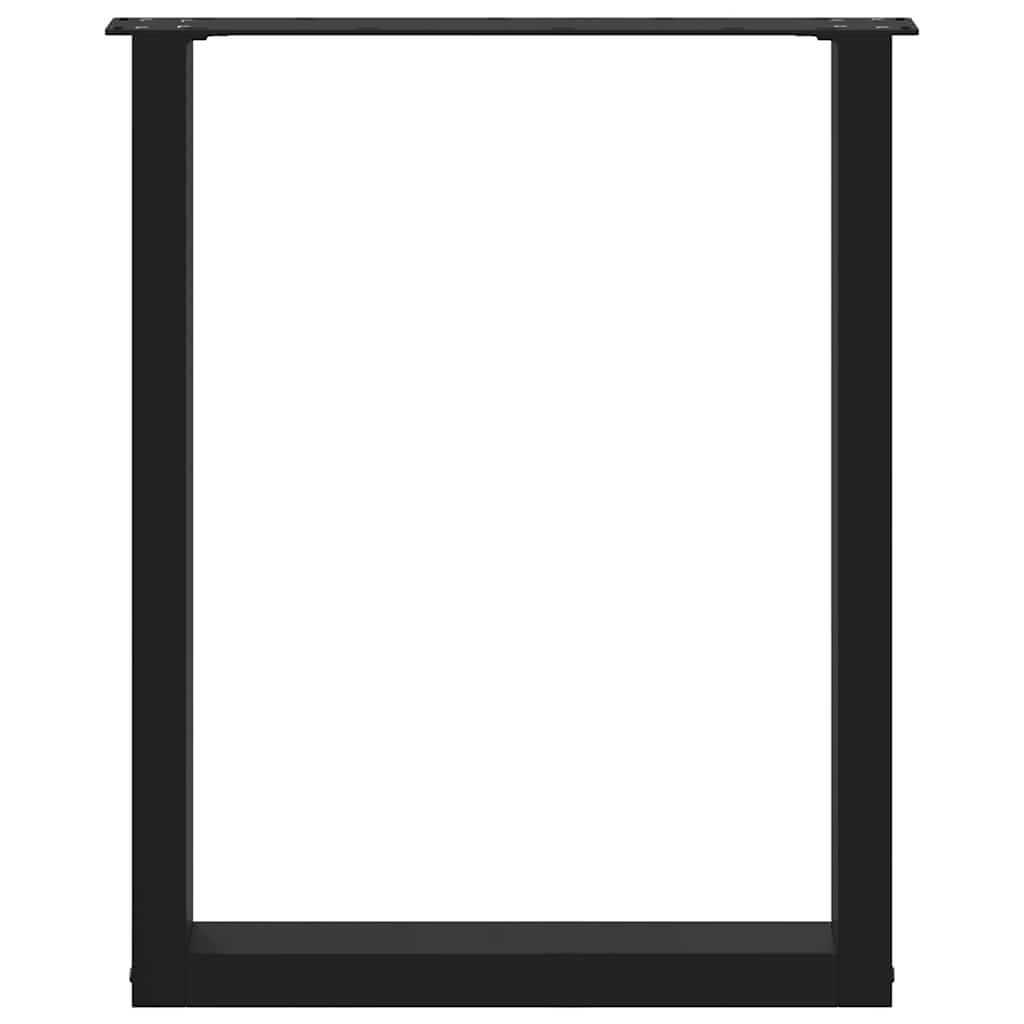 Esstischbeine U-Form 3 Stk. Schwarz 70x(72-73) cm Stahl