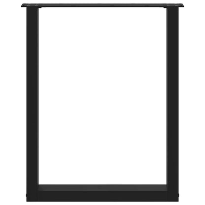 Esstischbeine U-Form 3 Stk. Schwarz 70x(72-73) cm Stahl