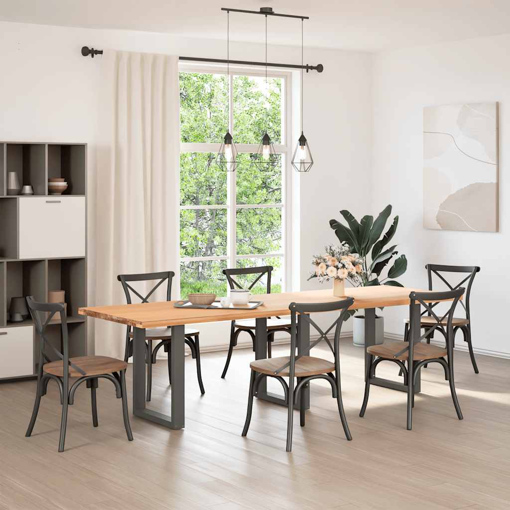 Esstischbeine U-Form 3 Stk. Anthrazit 70x(72-73) cm Stahl