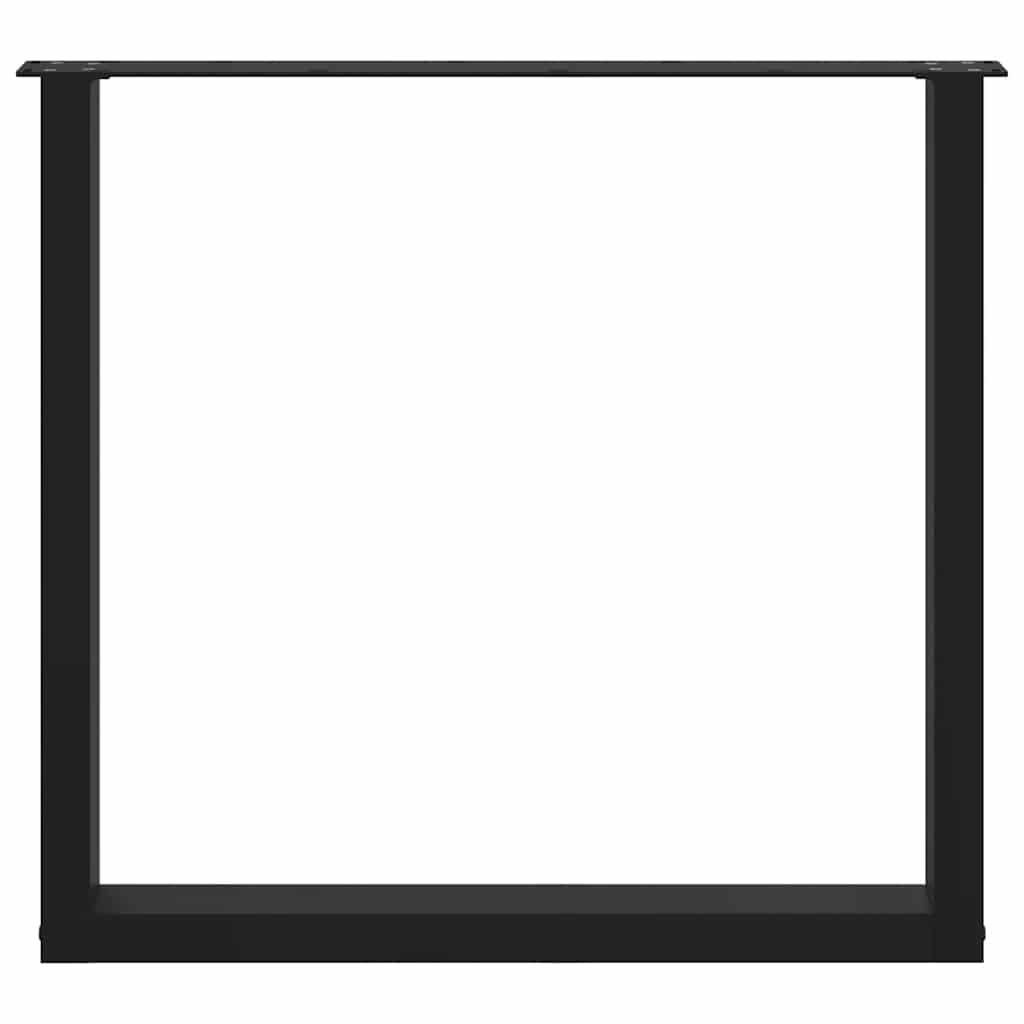 Esstischbeine U-Form 3 Stk. Schwarz 80x(72-73) cm Stahl