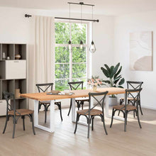 Esstischbeine U-Form 3 Stk. Weiß 80x(72-73) cm Stahl