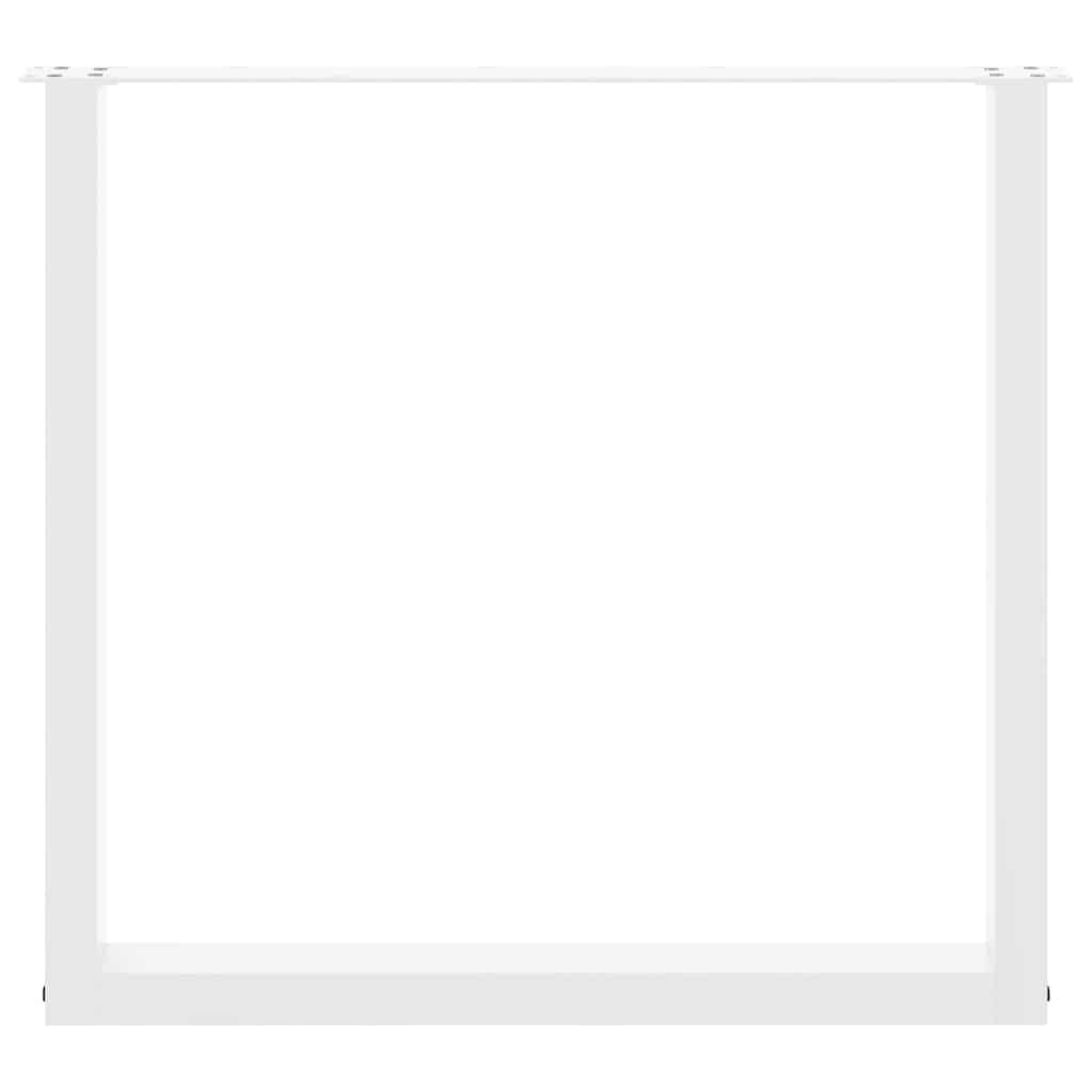 Esstischbeine U-Form 3 Stk. Weiß 80x(72-73) cm Stahl