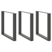 Esstischbeine U-Form 3 Stk. Anthrazit 80x(72-73) cm Stahl