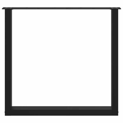 Esstischbeine U-Form 3 Stk. Schwarz 90x(72-73) cm Stahl