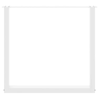 Esstischbeine U-Form 3 Stk. Weiß 90x(72-73) cm Stahl