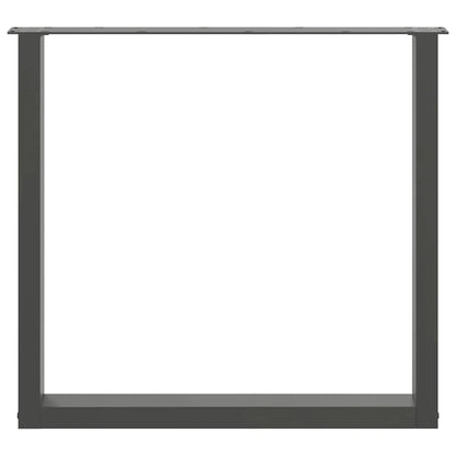 Esstischbeine U-Form 3 Stk. Anthrazit 90x(72-73) cm Stahl