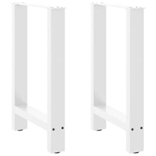 Esstischbeine Weiß 2 Stk. 60x(72-73) cm Stahl