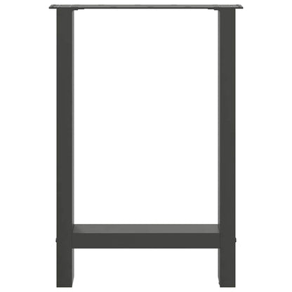 Esstischbeine Anthrazit 2 Stk. 60x(72-73) cm Stahl