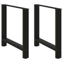 Esstischbeine Schwarz 2 Stk. 70x(72-73) cm Stahl