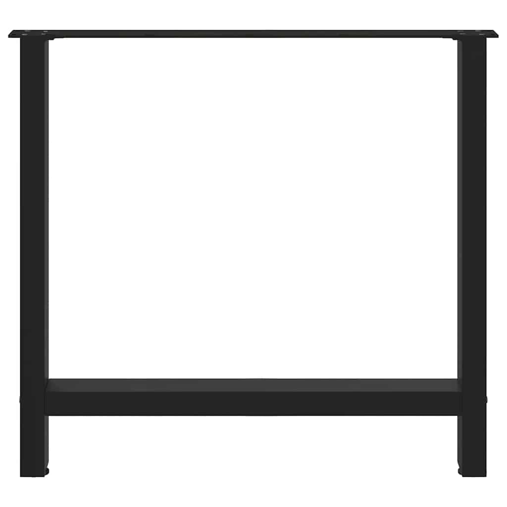 Esstischbeine Schwarz 2 Stk. 70x(72-73) cm Stahl