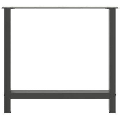 Esstischbeine Anthrazit 2 Stk. 70x(72-73) cm Stahl