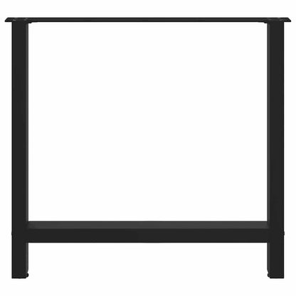 Esstischbeine Schwarz 2 Stk. 80x(72-73) cm Stahl