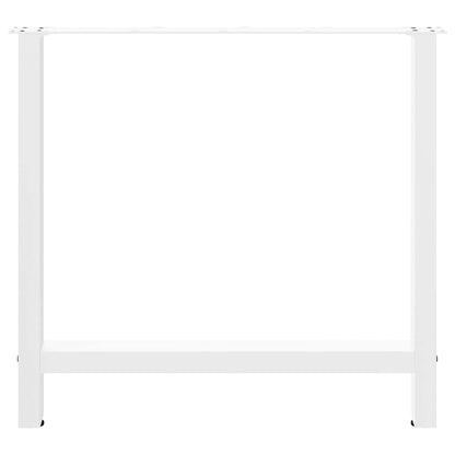 Esstischbeine Weiß 2 Stk. 80x(72-73) cm Stahl