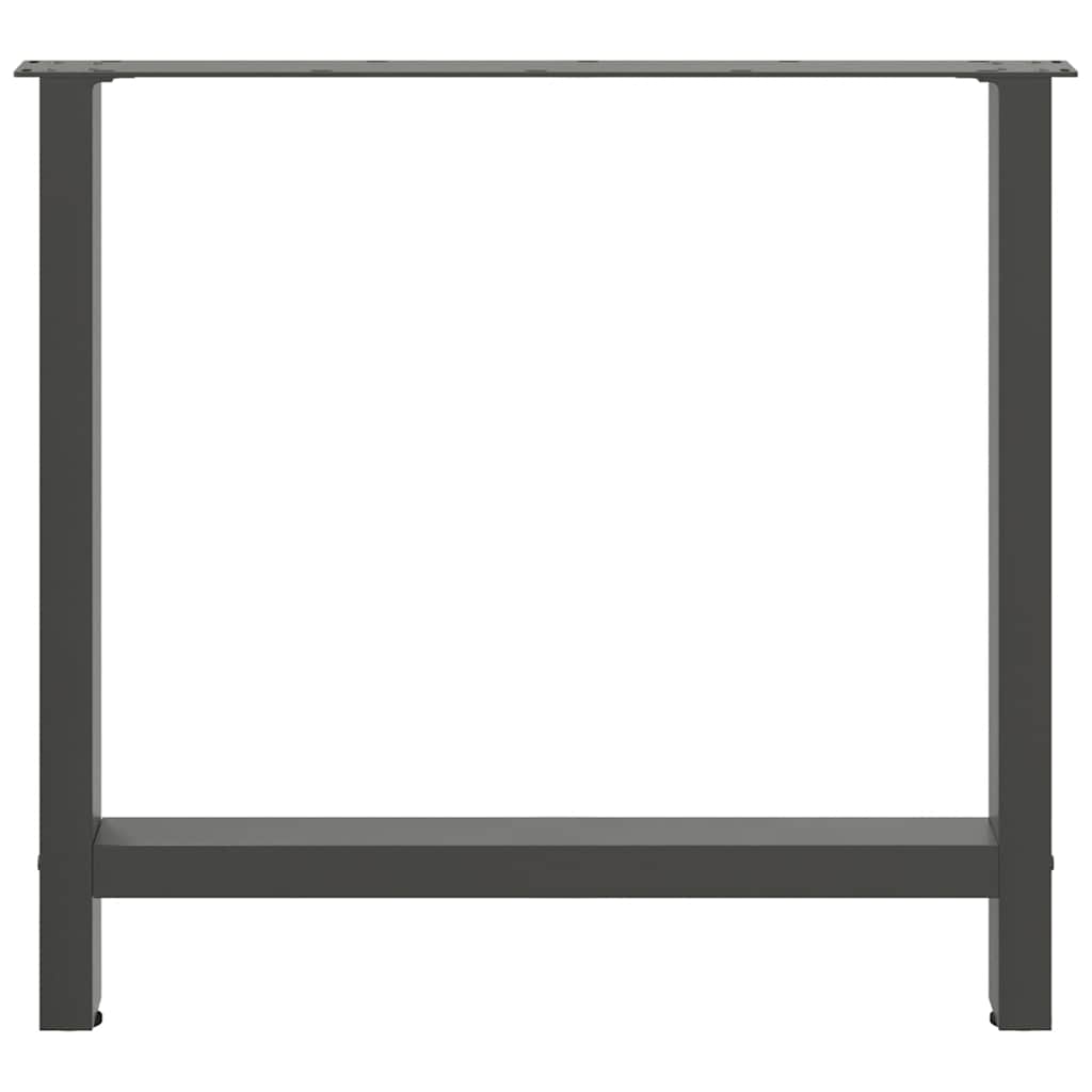 Esstischbeine Anthrazit 2 Stk. 80x(72-73) cm Stahl