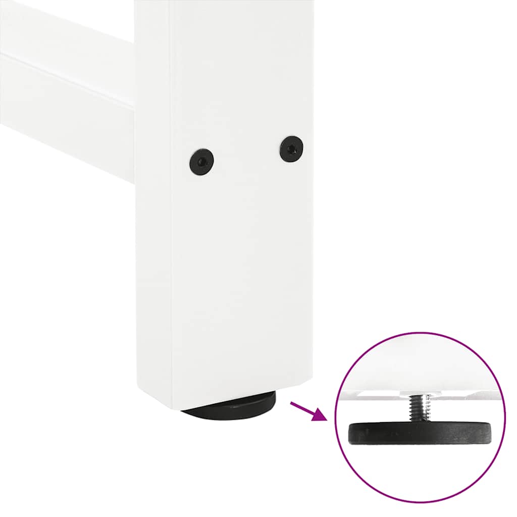 Esstischbeine Weiß 2 Stk. 90x(72-73) cm Stahl
