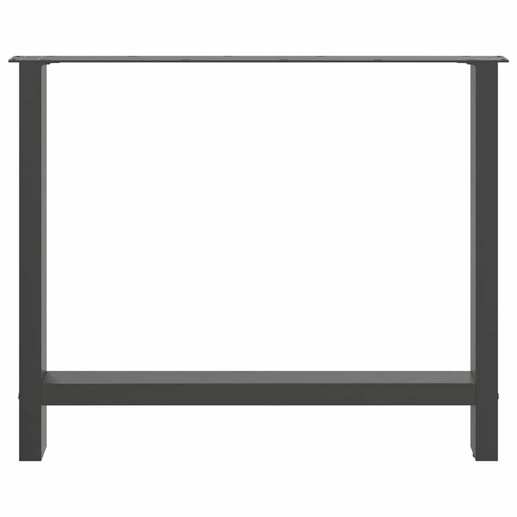 Esstischbeine Anthrazit 2 Stk. 90x(72-73) cm Stahl