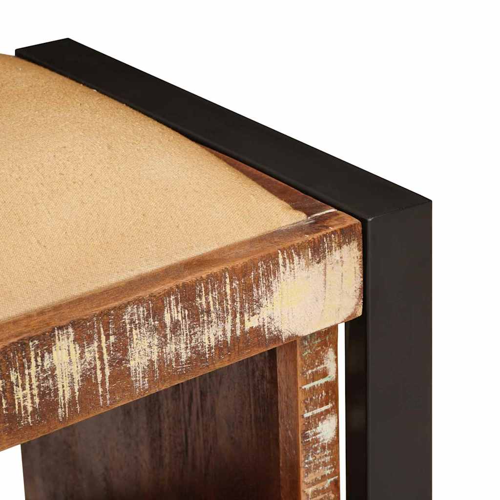 Sitzbank Mehrfarbig 80 x 35 x 40 cm Massivholz Altholz