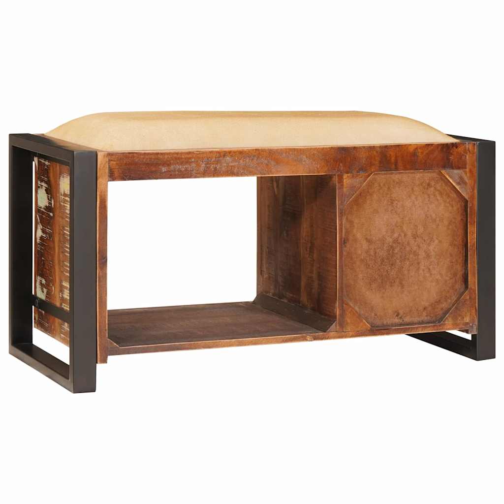 Sitzbank Mehrfarbig 80 x 35 x 40 cm Massivholz Altholz