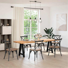 Esstischbeine A-Form 2 Stk. Schwarz 50x(72-73) cm Stahl