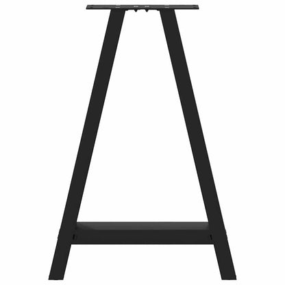 Esstischbeine A-Form 2 Stk. Schwarz 50x(72-73) cm Stahl