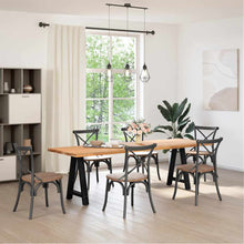 Esstischbeine A-Form 2 Stk. Schwarz 60x(72-73) cm Stahl