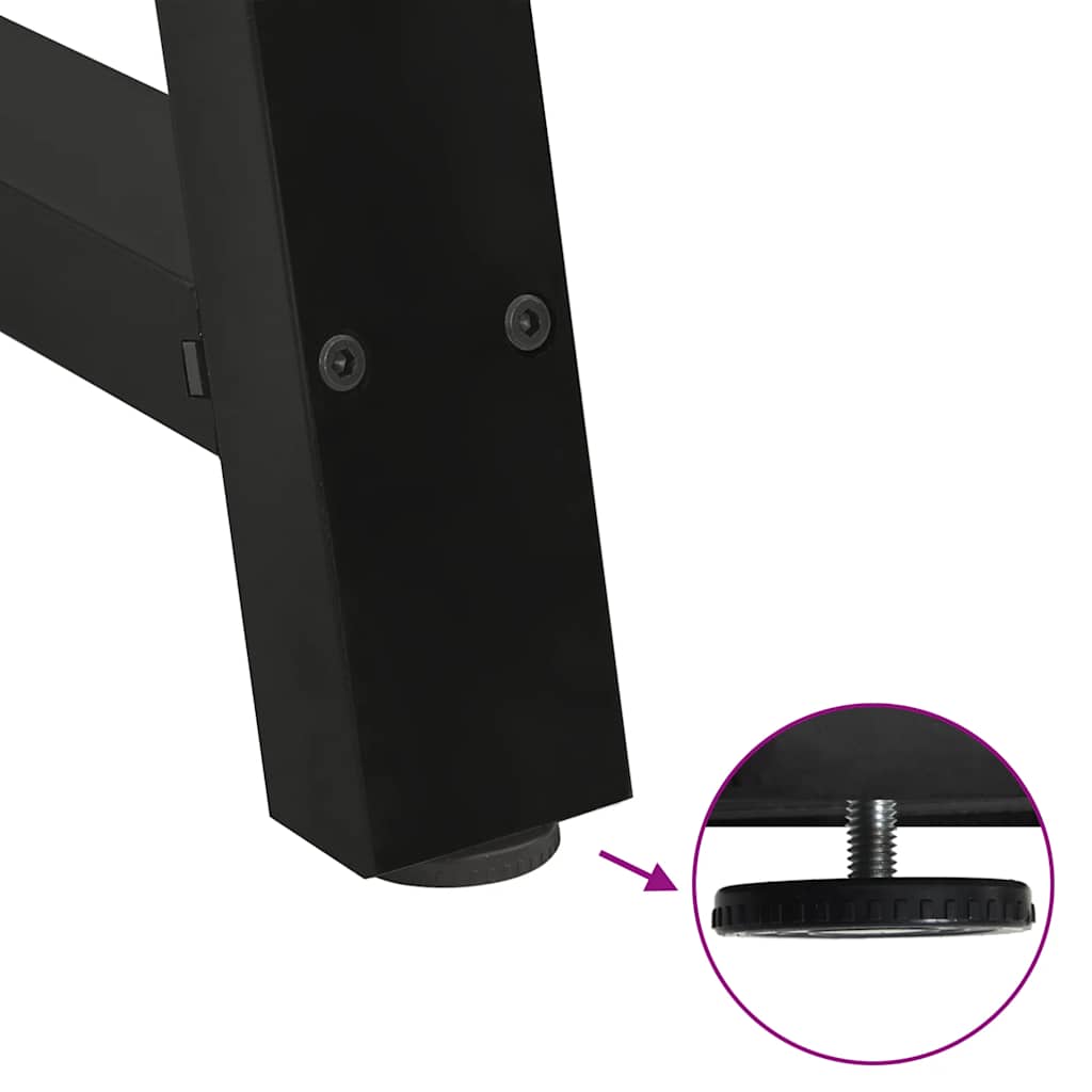 Esstischbeine A-Form 2 Stk. Schwarz 60x(72-73) cm Stahl