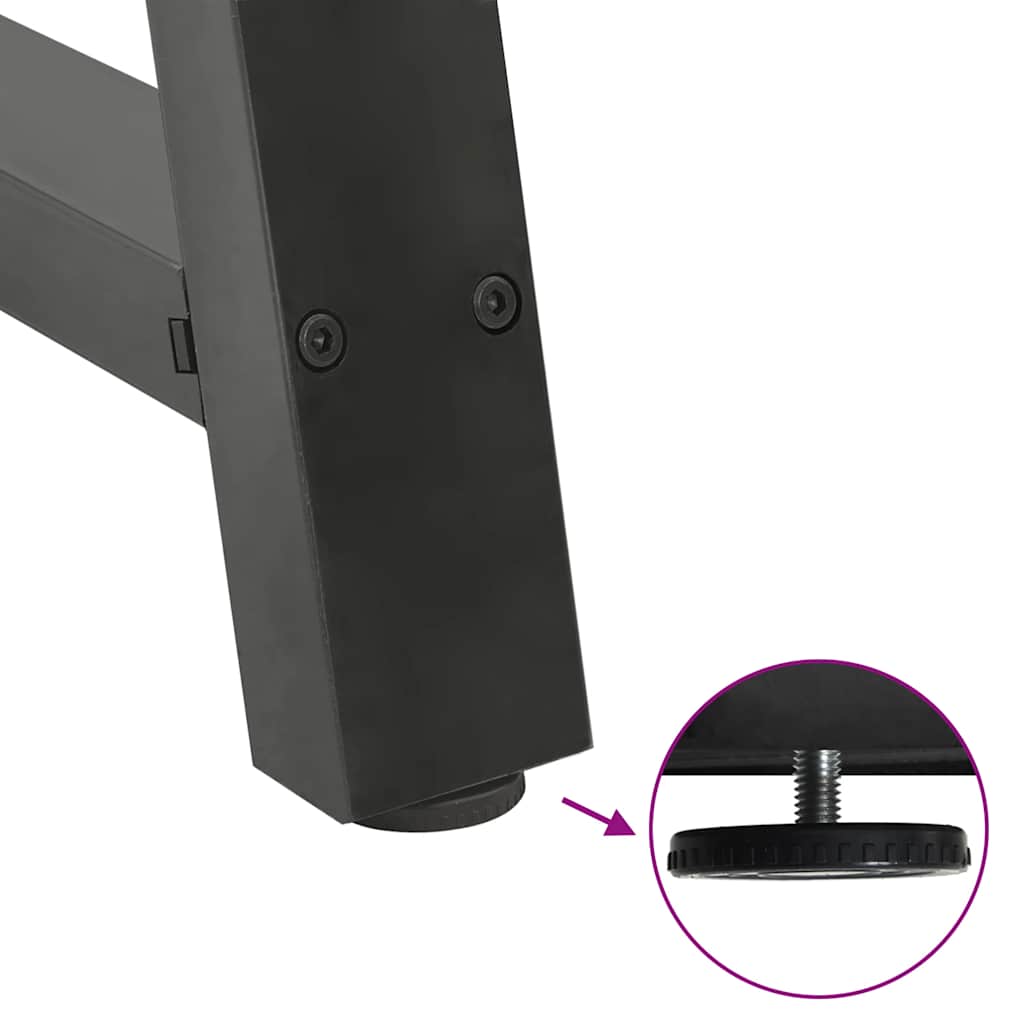 Esstischbeine A-Form 2 Stk. Anthrazit 70x(72-73) cm Stahl