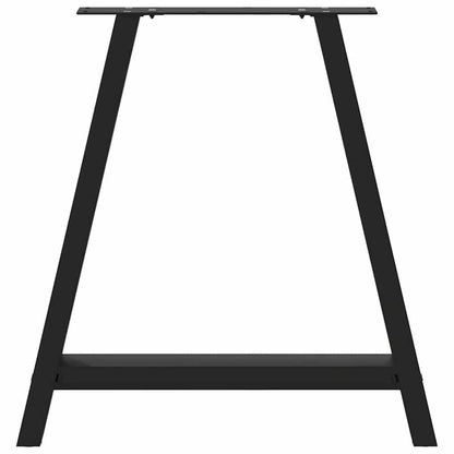 Esstischbeine A-Form 2 Stk. Schwarz 80x(72-73) cm Stahl