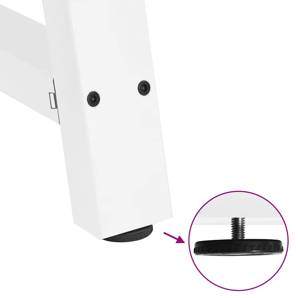Esstischbeine A-Form 2 Stk. Weiß 80x(72-73) cm Stahl