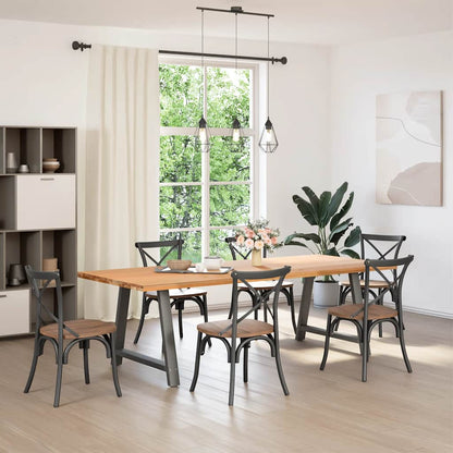 Esstischbeine A-Form 2 Stk. Anthrazit 100x(72-73) cm Stahl