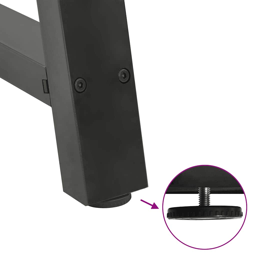 Esstischbeine A-Form 2 Stk. Anthrazit 100x(72-73) cm Stahl