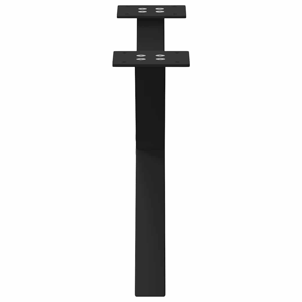Couchtischbeine X-Form 2 Stk. Schwarz 50x(30-31) cm Stahl
