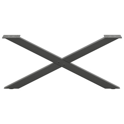 Couchtischbeine X-Form 2 Stk. Anthrazit 70x(30-31) cm Stahl