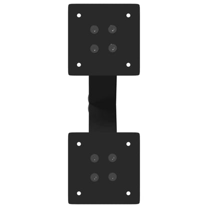 Couchtischbeine X-Form 2 Stk. Schwarz 28x(42-43) cm Stahl