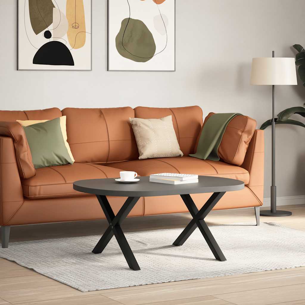 Couchtischbeine X-Form 2 Stk. Schwarz 70x(42-43) cm Stahl