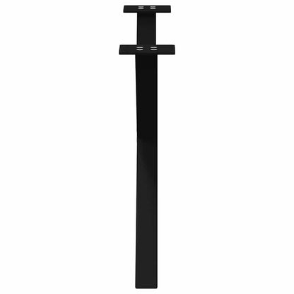 Couchtischbeine X-Form 2 Stk. Schwarz 70x(42-43) cm Stahl