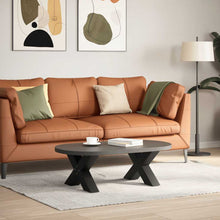 Couchtischbeine X-Form 2 Stk. Schwarz 60x(30-31) cm Stahl